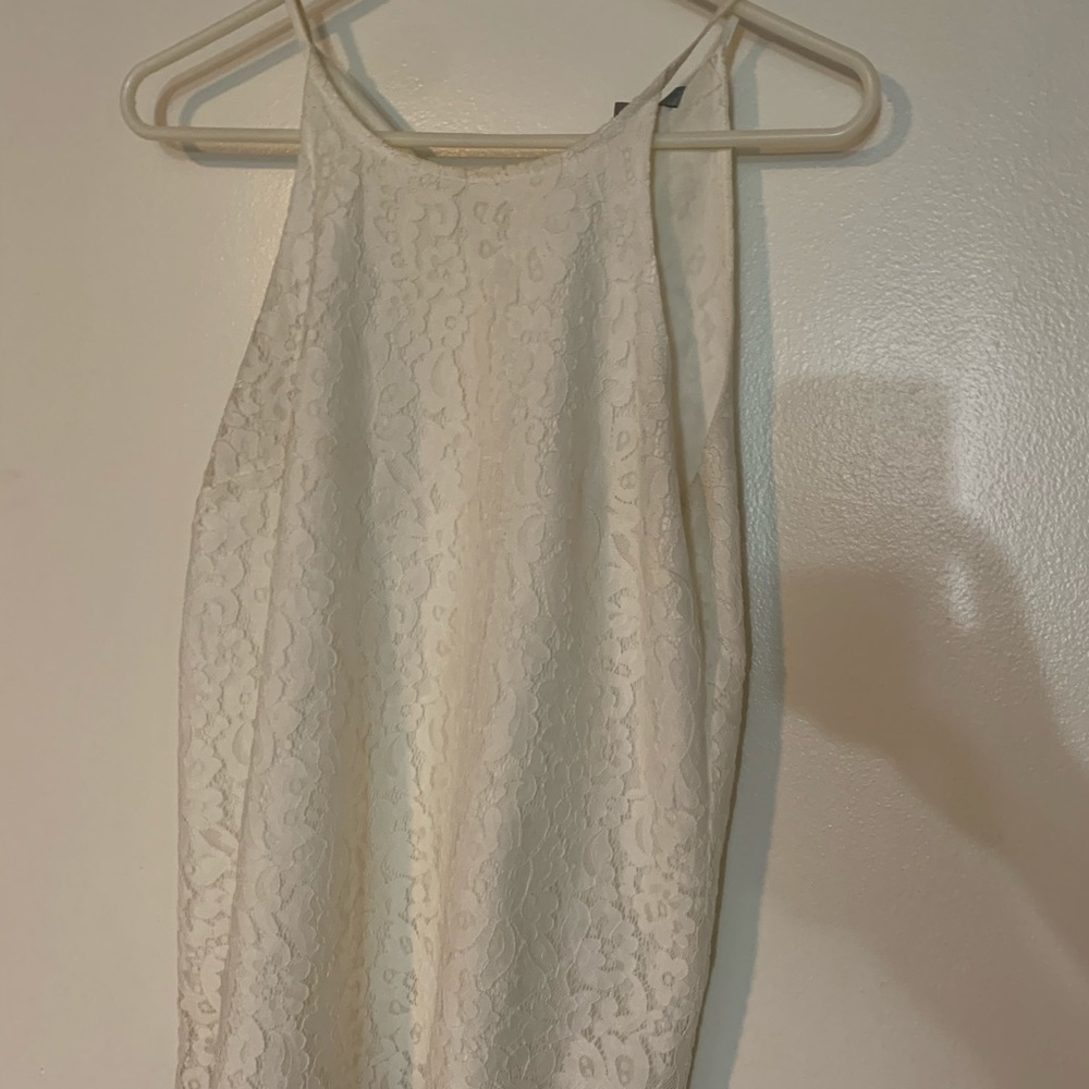 Adorable white lace tank